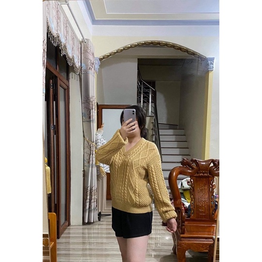 Áo len thừng chất dày nặng tay