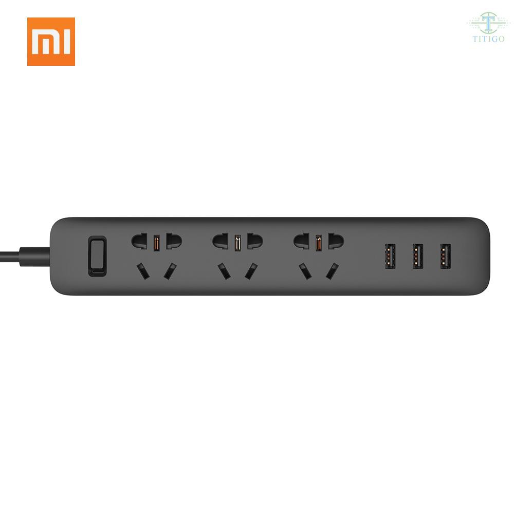 Ť Xiaomi Mi Smart Power Socket Portable Strip Plug Adapter Fast Charging 3 USB Extension Socket Plug 3 Standard Socket M