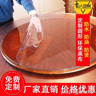 Khăn Trải Bàn Hình Tròn Bằng Nhựa Mềm Trong Suốt Chống Thấm Nước Chống Dầu 1126pvc