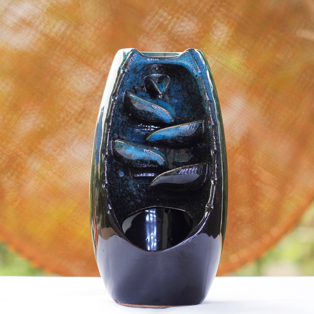 Thác khói trầm hương, thác khói đối lưu chất liệu gốm tráng men cao cấp