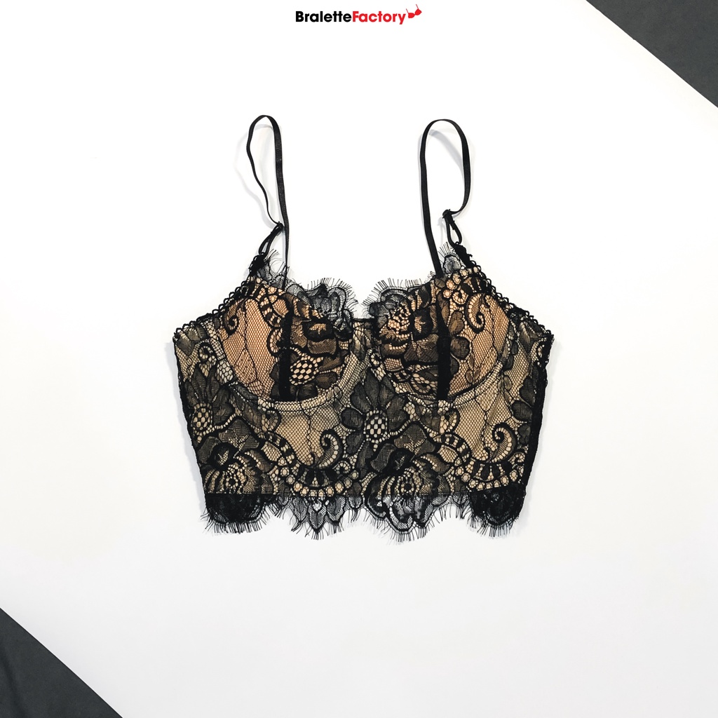 [Tặng mã 30k] Áo lót croptop BraletteFactory, áo lót ren mỏng sexy có gọng, mút lót, bralette hàng thiết kế  [ mẫu N09] | BigBuy360 - bigbuy360.vn