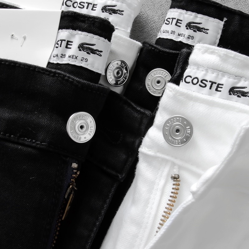 SHORT JEAN LCOSTE ĐEN 2 MẪU