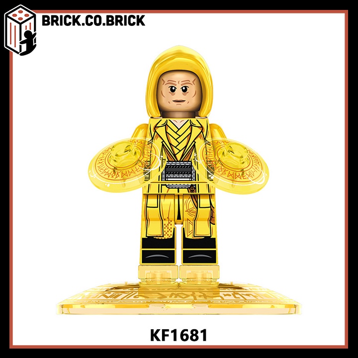 Đồ chơi Lắp ráp Nhân vật Bác sĩ Lạ Doctor Strange Vũ Trụ Hỗn Loạn Đế Tròn Trong suốt Mới Wong Mordo KF6157