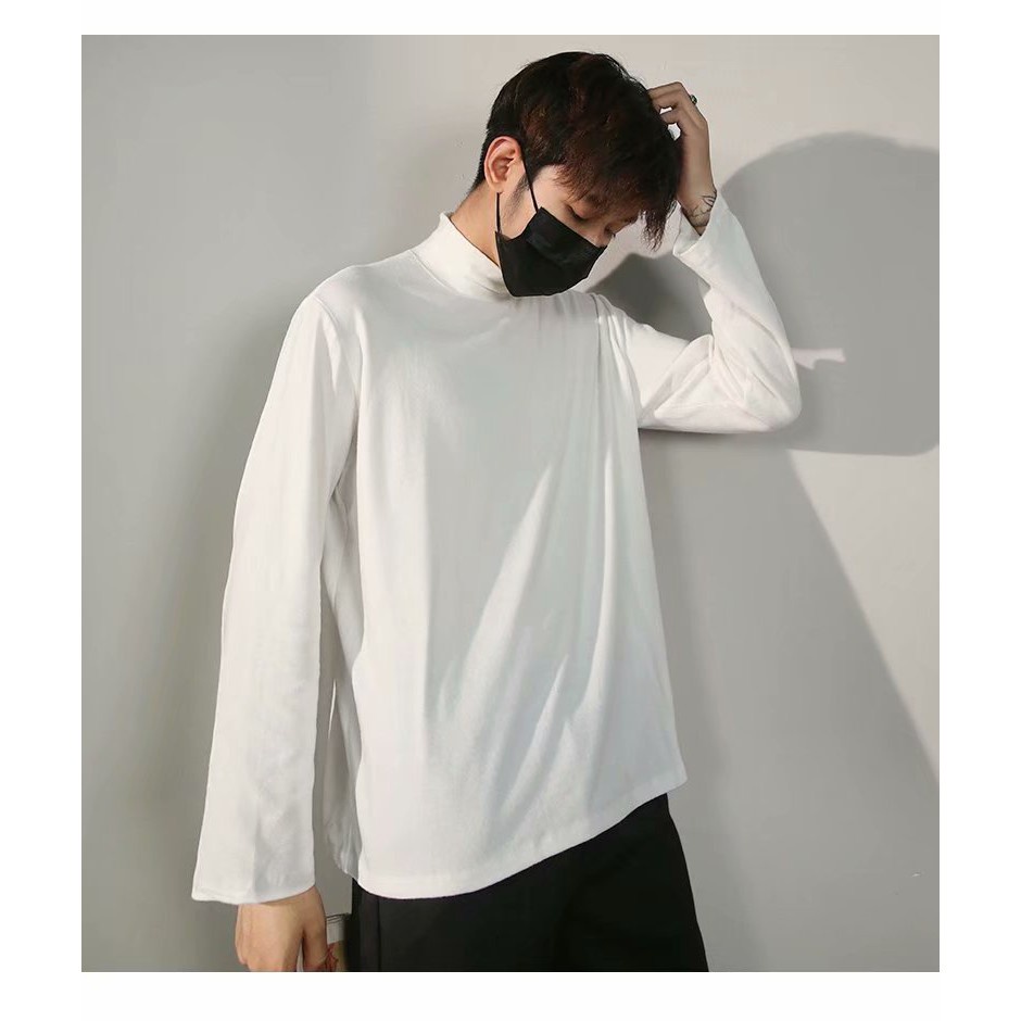 Áo sweater Cổ Cao Mềm Mại Thoải Mái Phong Cách Hàn Quốc Dành Cho Nam Giới Có Size 5XL