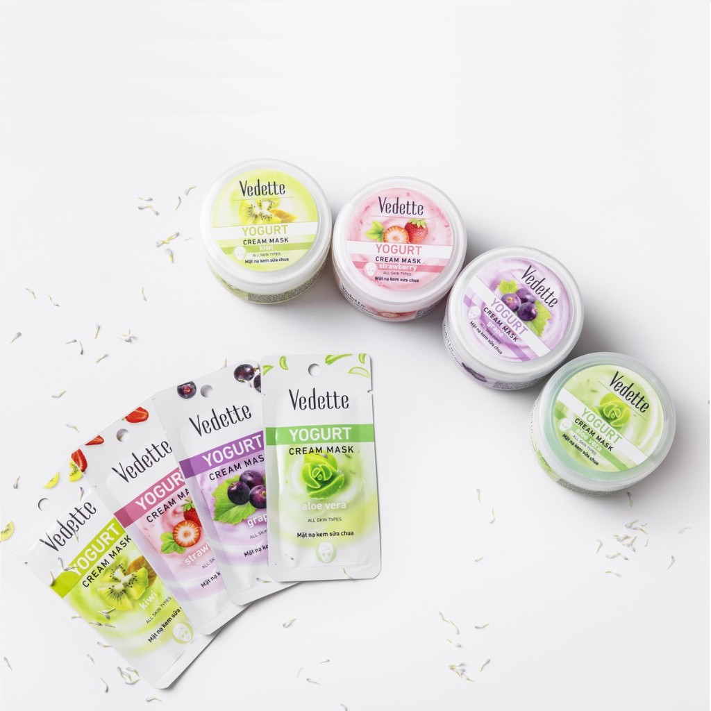 Mặt nạ kem sữa chua Vedette YOGURT CREAM MASK 120g/120ml (Hũ)