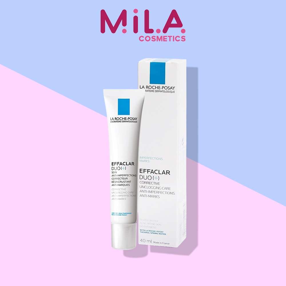 Kem Dưỡng Da La RochePosay Effaclar Duo+ 40ml, Thông Thoáng Lỗ Chân Lông Ngừa Thâm và Mụn