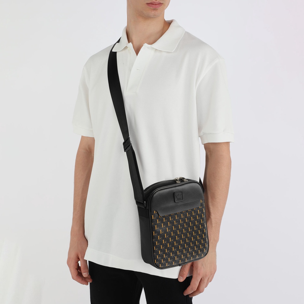 Túi đeo chéo da polyurethane cao cấp Leroy Elegance Crossover Bag - Fit được các loại thiết bị điện tử tới 8inch