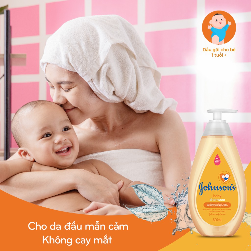 Dầu gội dịu nhẹ cho bé Johnson's baby shampoo 800ml - 100980002