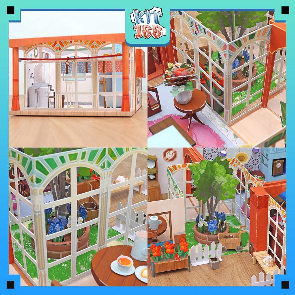 Mô hình giấy kiến trúc Nhà nhỏ xinh xinh ver 4