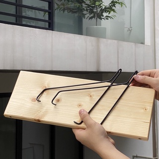 Kệ gỗ thông treo tường trang trí Hàn Quốc, gỗ thông nguyên miếng Newzealand, móc sắt treo sơn tĩnh điện