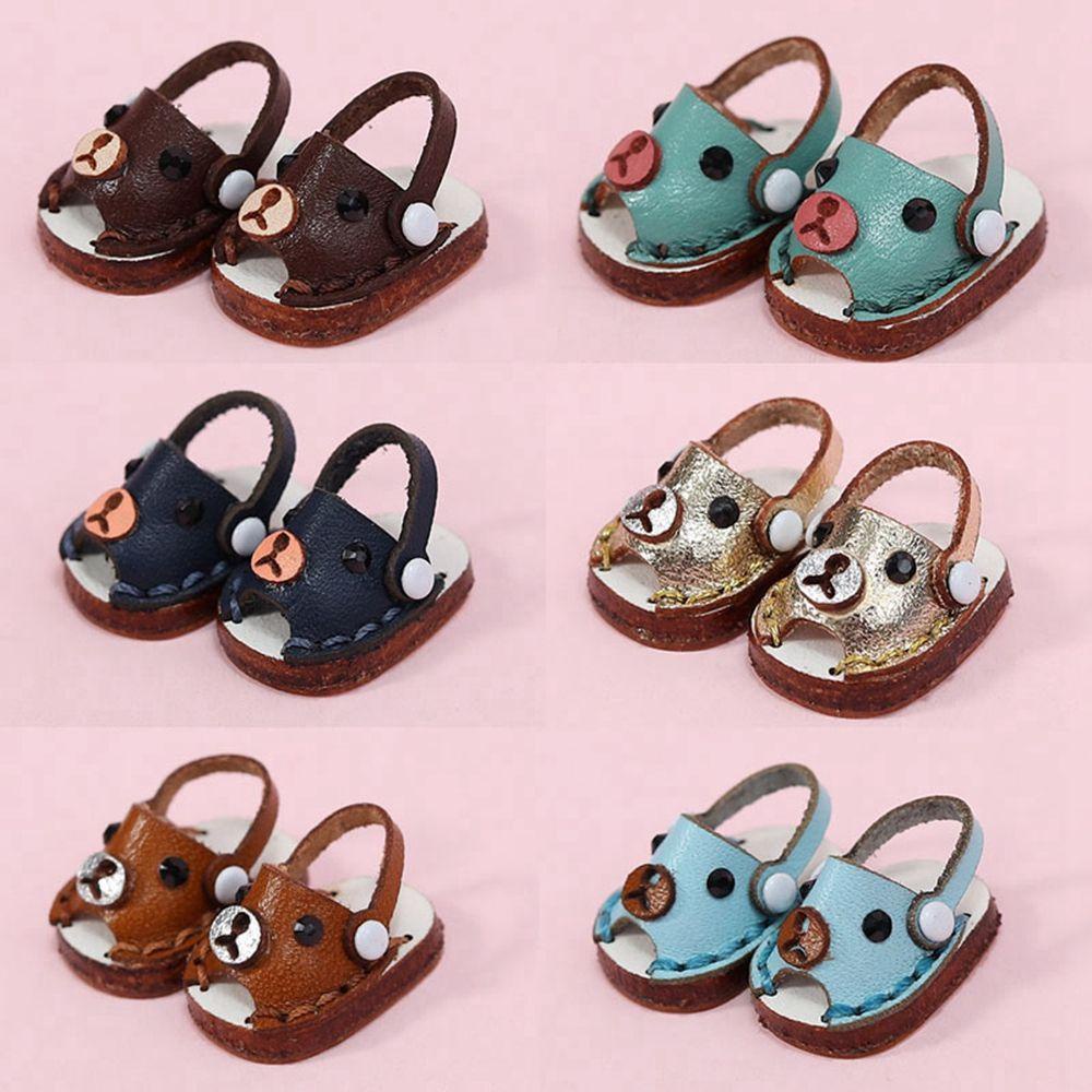 Giày Búp Bê Da Bò 1 / 12BJD Tỉ Lệ 1 / 11 OB11