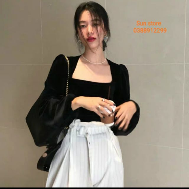 Áo nhung đen
