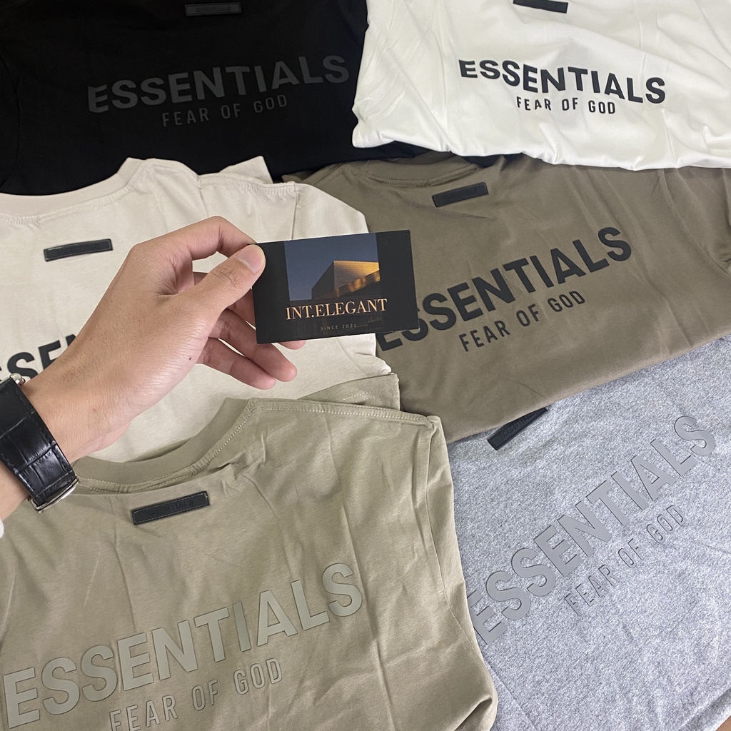 Áo thun Essentials Fear Of God FOG bản USA cao cấp ss23, Áo tee Essentials form rộng oversize nam nữ