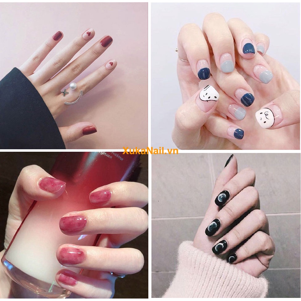 [R1-R20] Móng tay giả /Kèm keo/ bộ 24 móng giả làm nail đẹp