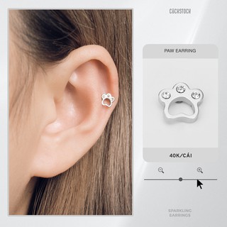 Khuyên tai hình chân mèo Paw (giá 1 chiếc)