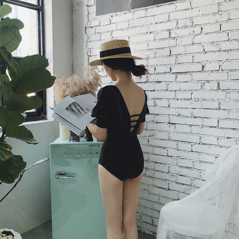 Đen Bộ Đồ Bơi Tay Ngắn Thiết Kế Trẻ Trung Hợp Thời Trang Cho Bạn Gái | BigBuy360 - bigbuy360.vn