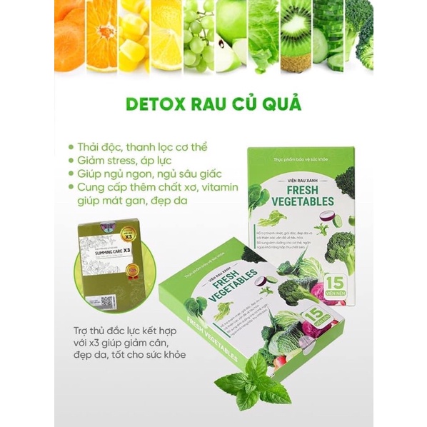 Viên Uống Giảm Cân Slimming Care X3 Loại Số 2 Mạnh và Số 1 Nhẹ Tặng Detox Rau Củ