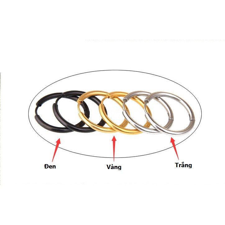 Bông Tai Nam inox Khoen Tròn Cực Chất (1 chiếc) - Bim's House