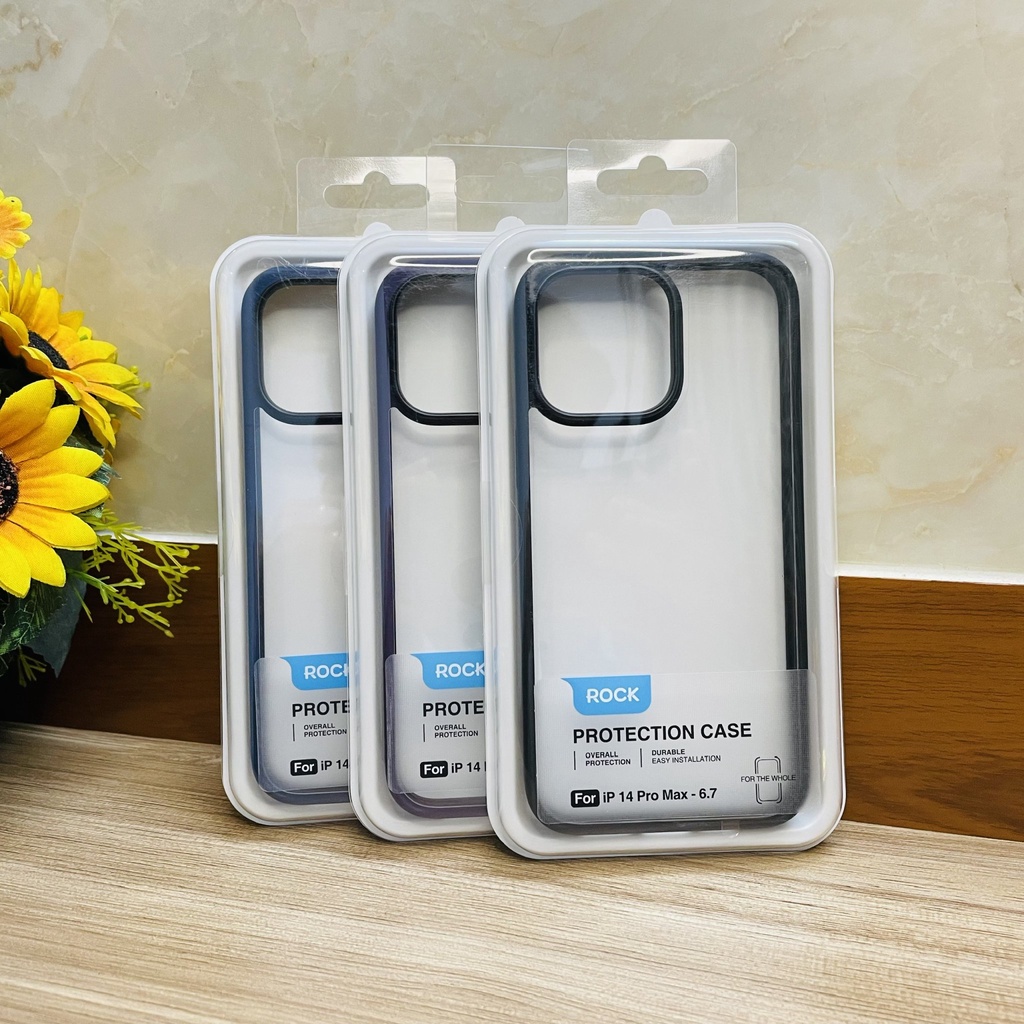 Ốp lưng iPhone 14 Pro Max Rock viền màu chính hãng