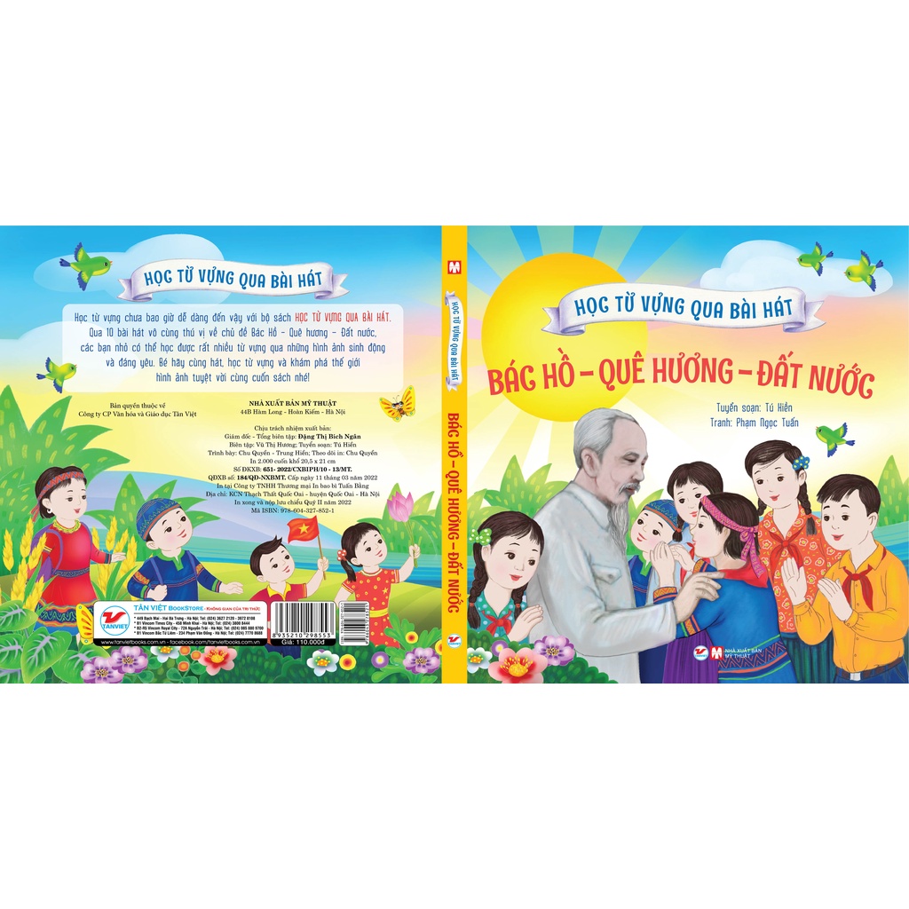 Sách - Học Từ Vựng Qua Bài Hát - Bác Hồ, Quê Hương, Đất Nước
