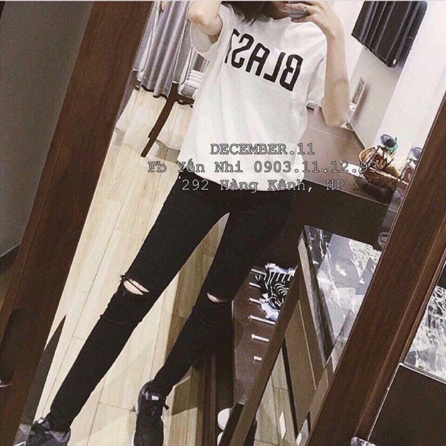Quần jeans ASOS rách gối