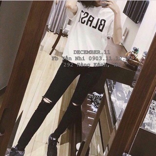 Quần jeans ASOS rách gối