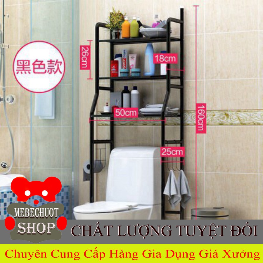 [Bán giá gốc] Kệ để đồ sau toilet , nhà tắm 3 tầng đa năng, tiết kiệm không gian ]