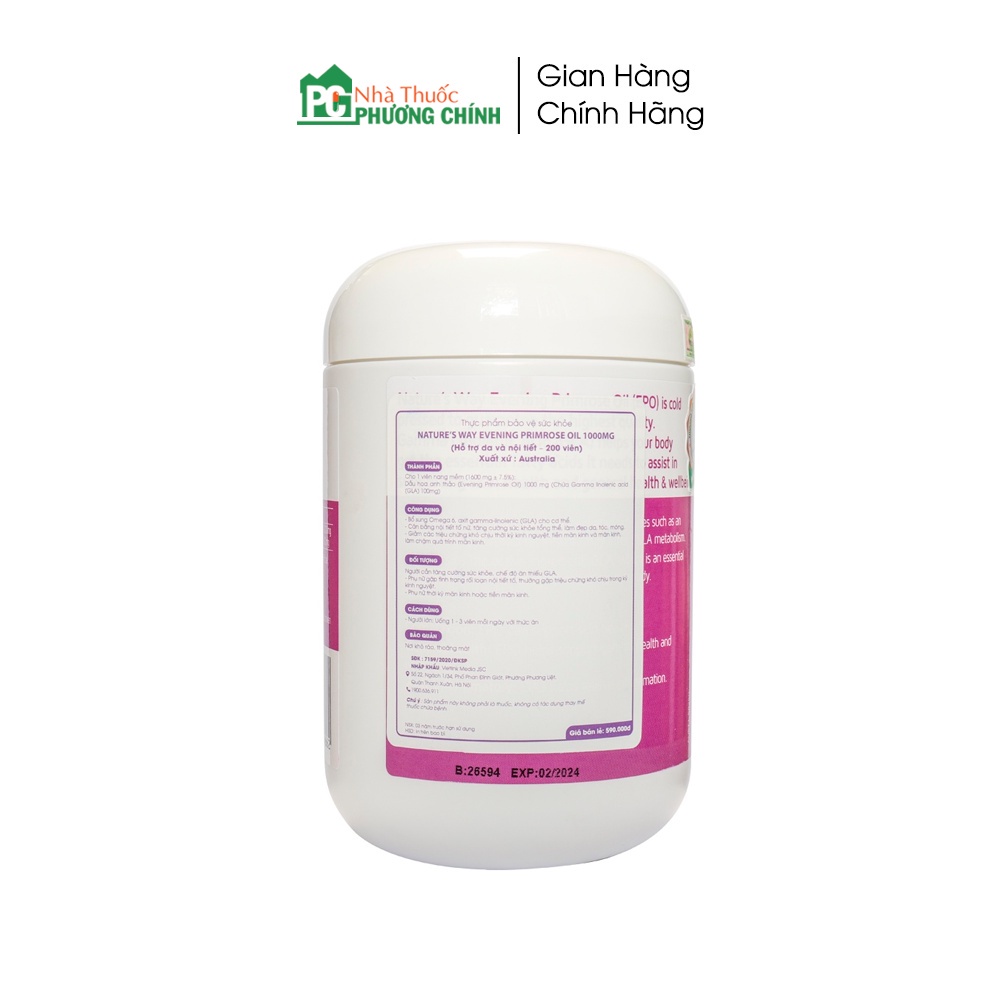 Viên Uống Tinh Dầu Hoa Anh Thảo Evening Primrose Oil Nature's Way