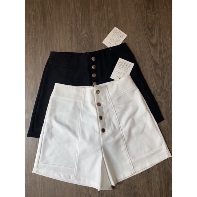 Quần Đùi Nữ 4 Cúc Dọc Lưng Cao Vải Hàn Cao Cấp Quần Shorts Nữ