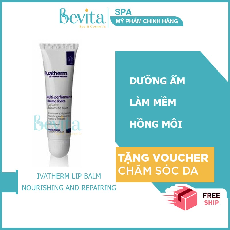 Dưỡng môi cấp ẩm Ivatherm Lip Balm Nourishing and Repairing 15ml - Bevita