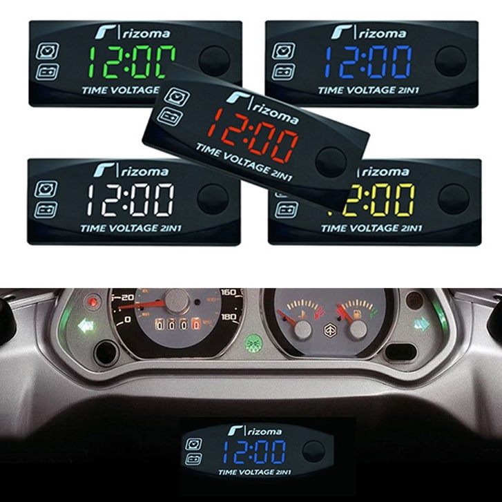 1 Vôn Kế Điện Tử Đa Năng Hiển Thị LED Chống Nước IP67 2 Trong 1 Cho Xe Hơi / Xe Máy / Tàu Thuyền
