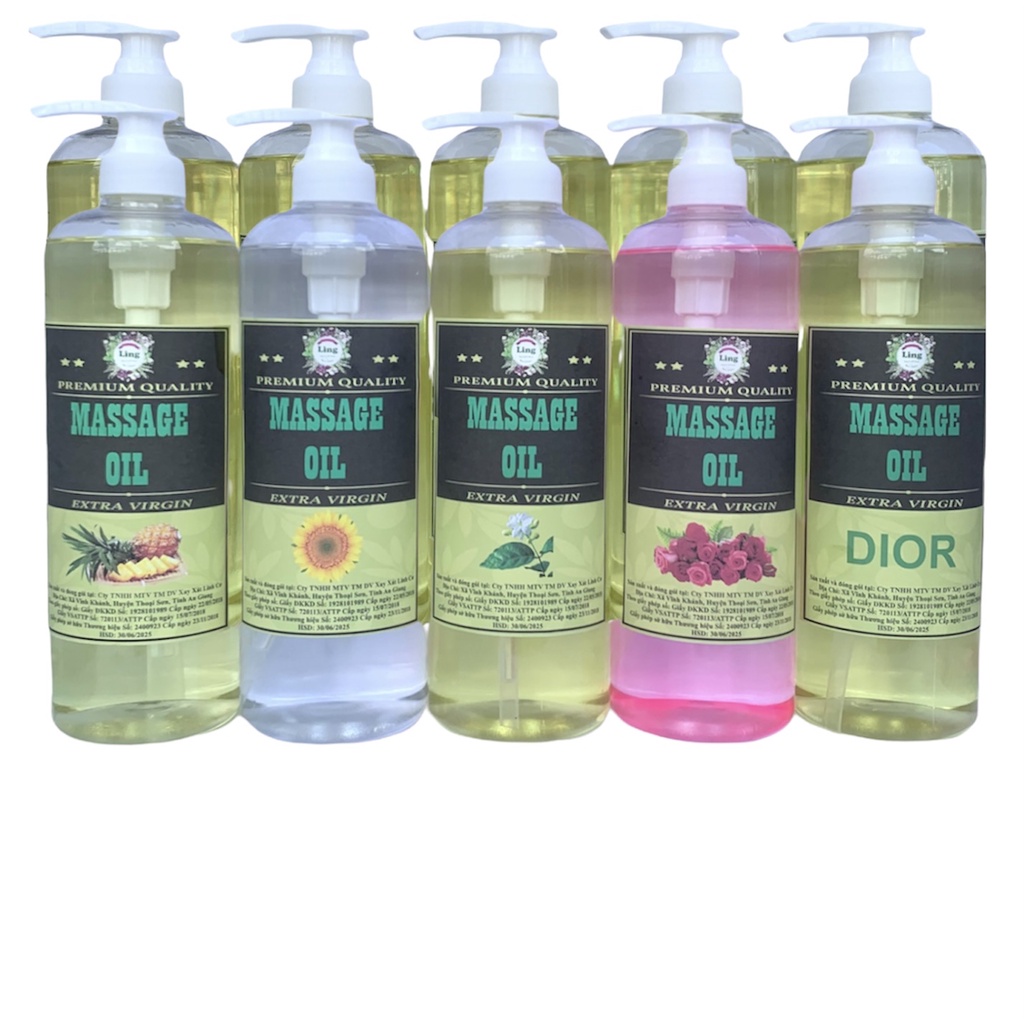 Dầu Massage Body 1000ml Tinh Dầu Thiên nhiên 100% thích hợp dùng cho mọi loại da