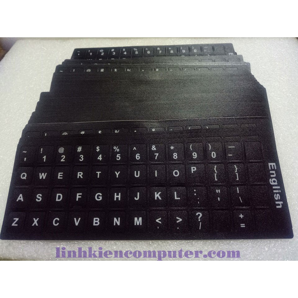 Dán phím ngôn ngữ Tiếng Anh dùng cho bàn phím bị bóng, phím song ngữ