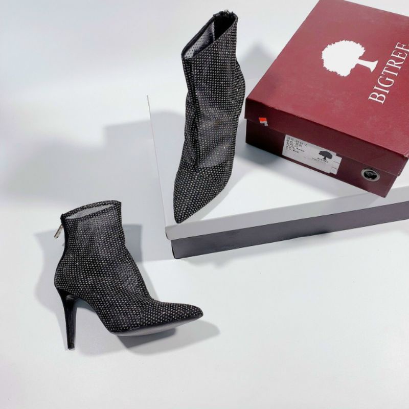 B(ẢNH THẬT) Boot Lưới Bigtree Gót Nhọn 9p Mềm Êm Fullbox Hãng Cao Cấp