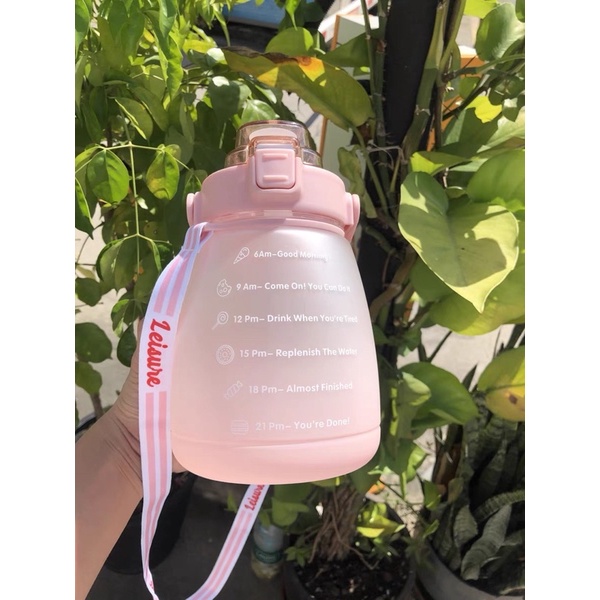 Bình Nước 1400ml,1L Cao Cấp. Bình Nước cute, có vạch chia