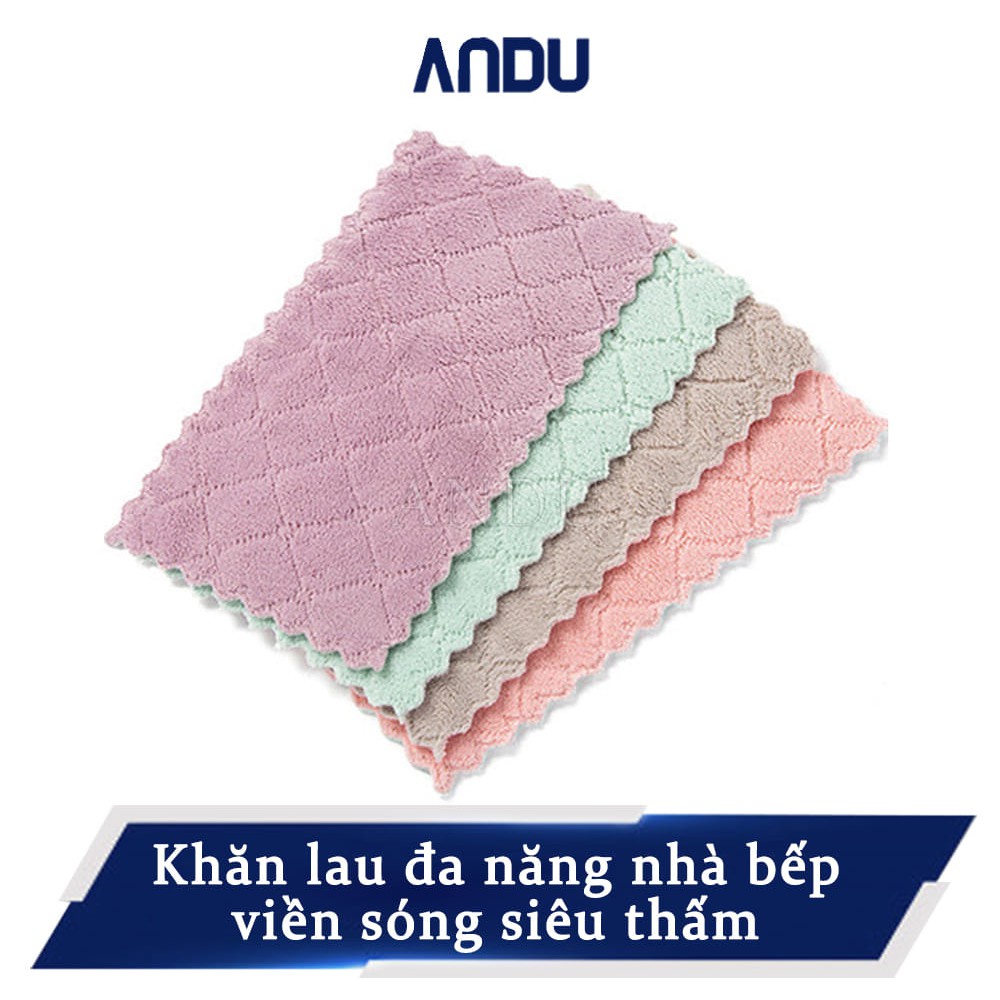 Khăn lau đa năng siêu thấm hút 2 mặt, Khăn lau nhà bếp siêu mềm mịn, giá cực sốc