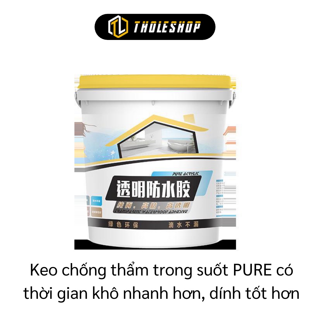 Keo Chống Thấm - Keo Quét Chống Thấm Trong Suốt PURE Chống Dột Mái Tôn, Sàn Nhà 9086