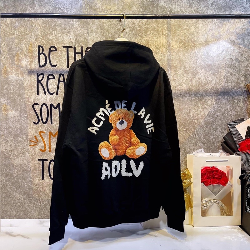 Áo hoodie Acmé De La Vie chính hãng - Hoodie Teddy Bear Black