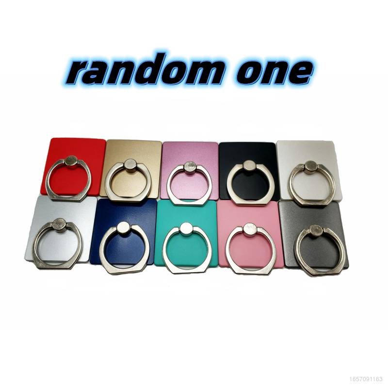 1 Nhẫn Gắn Điện Thoại Hình Vuông Màu Đỏ/Vàng/Bạc Thời Trang Dùng Làm Quà Tặng Cho Bạn Gái