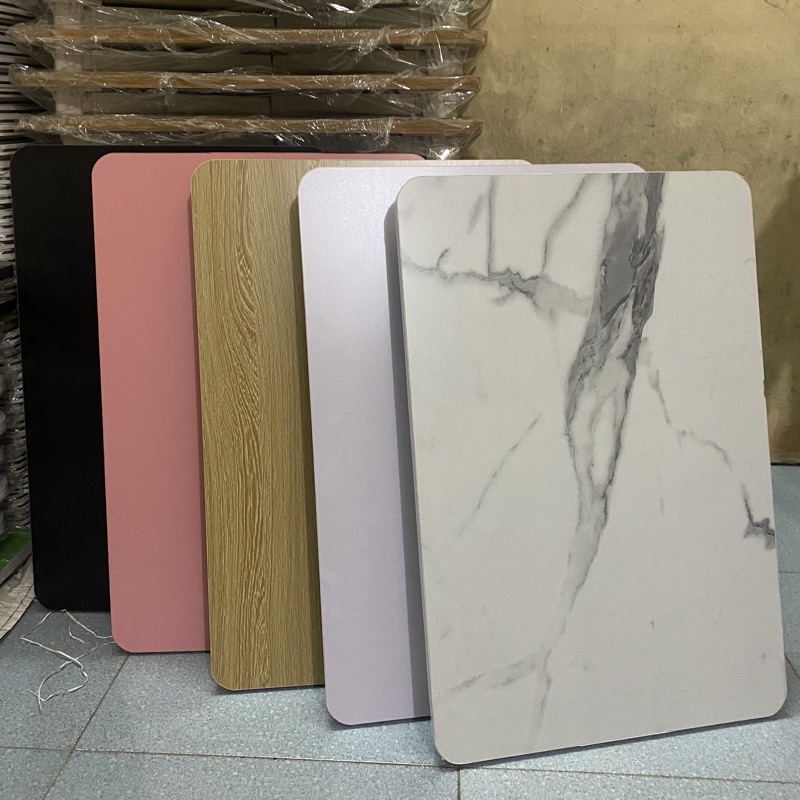 Bàn học gấp gọn ngồi bệt, bàn chân nhựa cứng 40x60cm mặt gỗ MDF loại đẹp - Decor Nhà Xinh chat để chọn màu