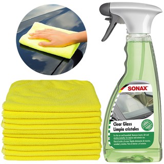 Bộ Sản Phẩm Nước Lau Kính Sonax Và Khăn Lau TSC 30*40