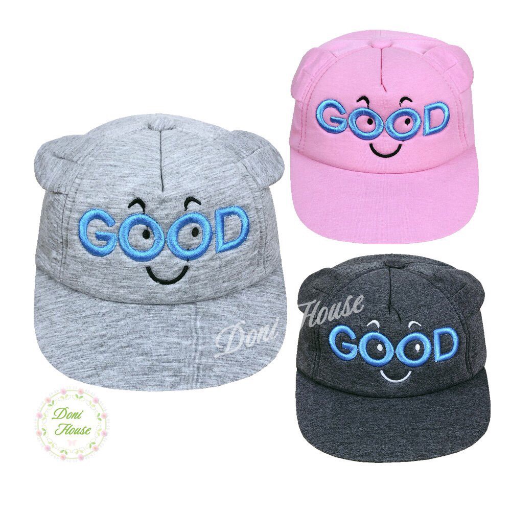 [Bé 1-3 tuổi] Nón Kết Mũ Lưỡi Trai Từ 1 2 3 Tuổi Vòng Đầu 49cm Thêu Chữ Good Cho Bé Trai Bé Gái Dễ Thương - Doni House