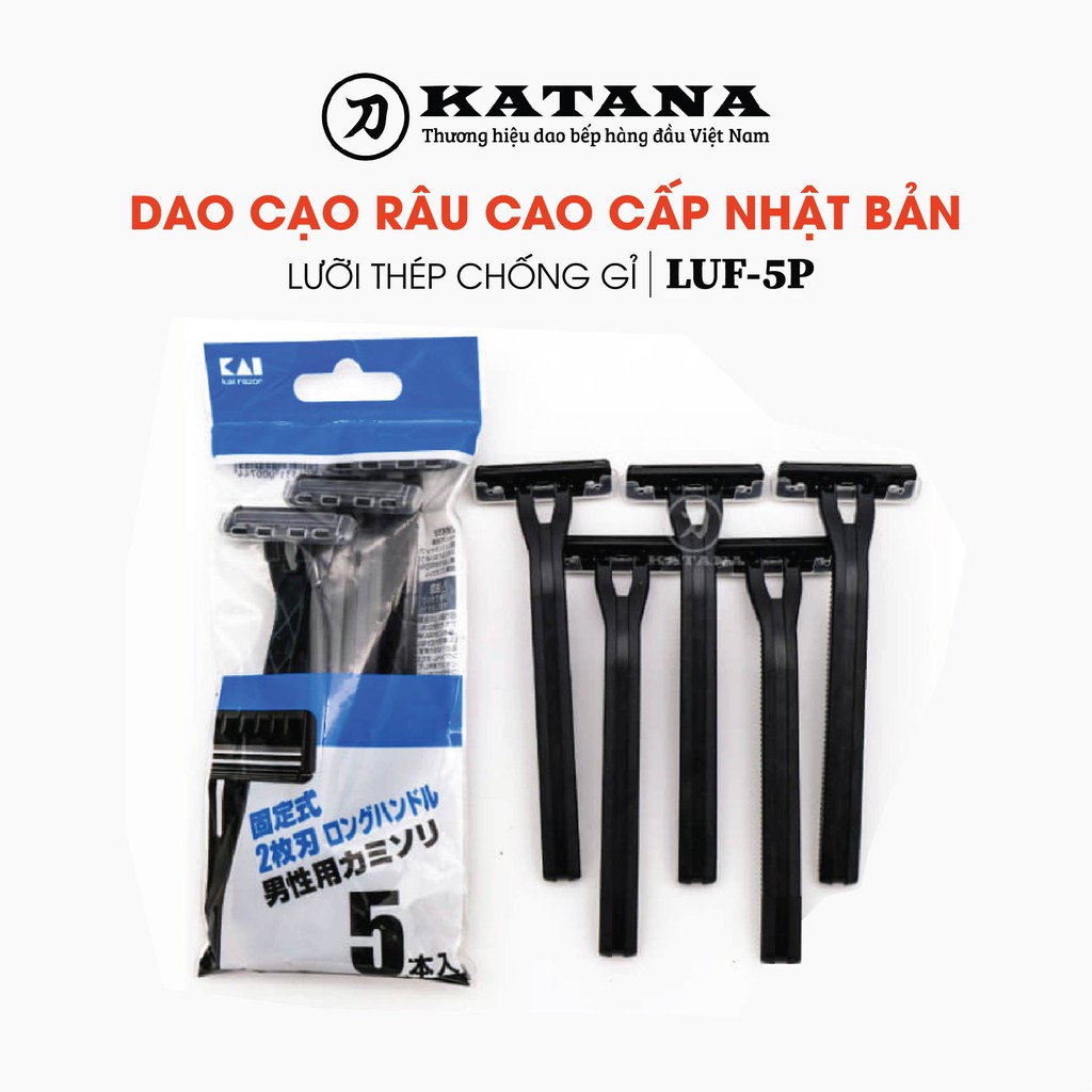 [CHÍNH HÃNG] Bộ 5 chiếc dao cạo râu Nhật LUF-5P đi du lịch tiện lợi