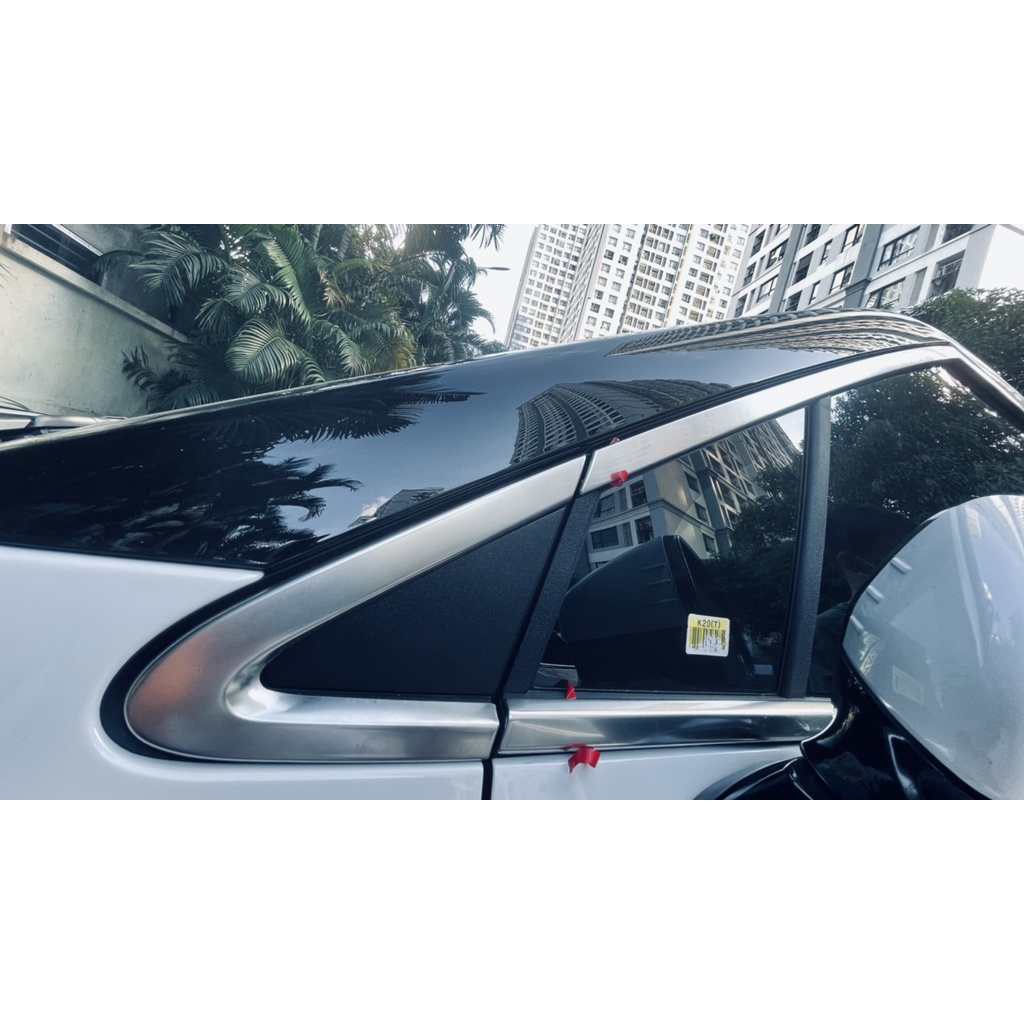 Nẹp viền chân kính và cong kính xe Kia Carnival 2022, 2023 Hàng inox mờ cao cấp như bản đủ