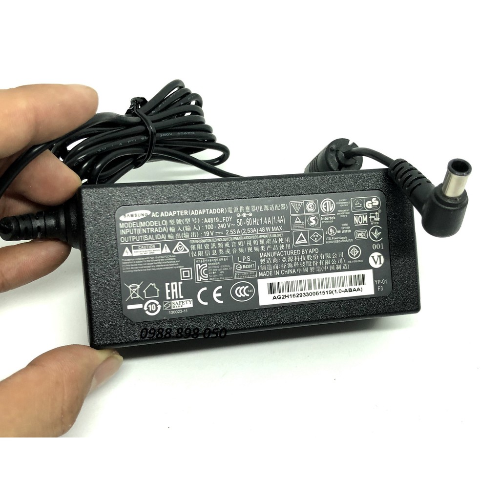 Adapter-nguồn SAMSUNG LCD Led 19V2.53A bản gốc chính hãng