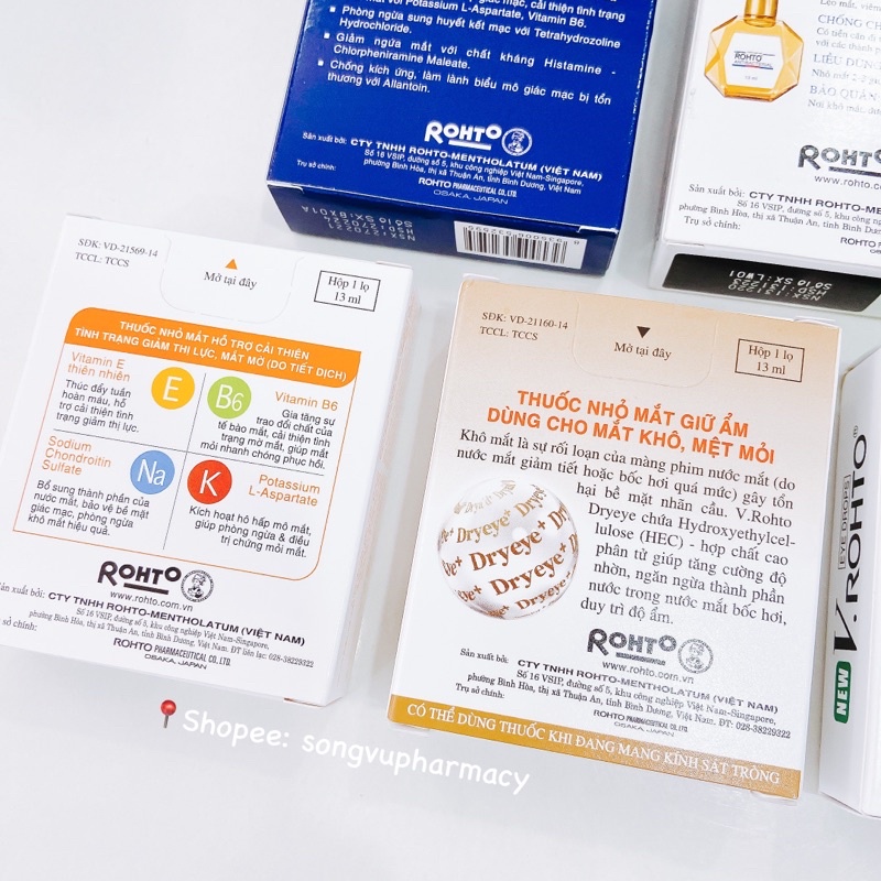 (HÀNG CHÍNH HÃNG) Nhỏ mắt V Rohto các loại | Thế Giới Skin Care