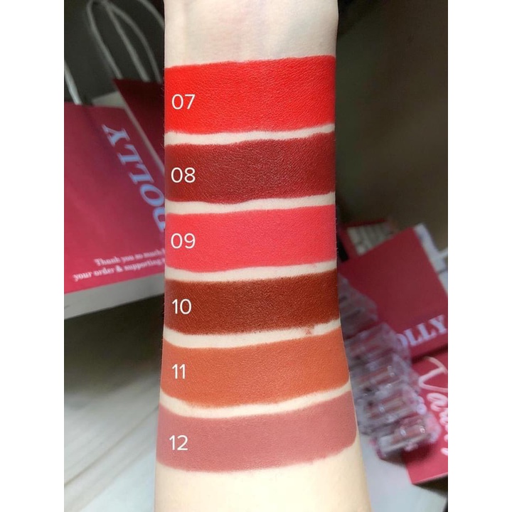 [04 Hồng Phấn Nude] Son Sáp Phủ Phấn Dolly Variety Colour Không Chì Siêu Lì Mềm Môi Vỏ Trong Suốt