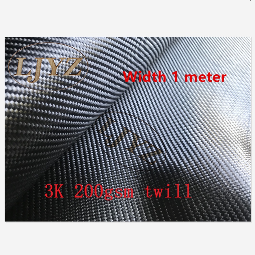 Vải Sợi carbon 100% 3K 200gsm 40inch / 100cm Chuyên Dụng Cho Xe Hơi