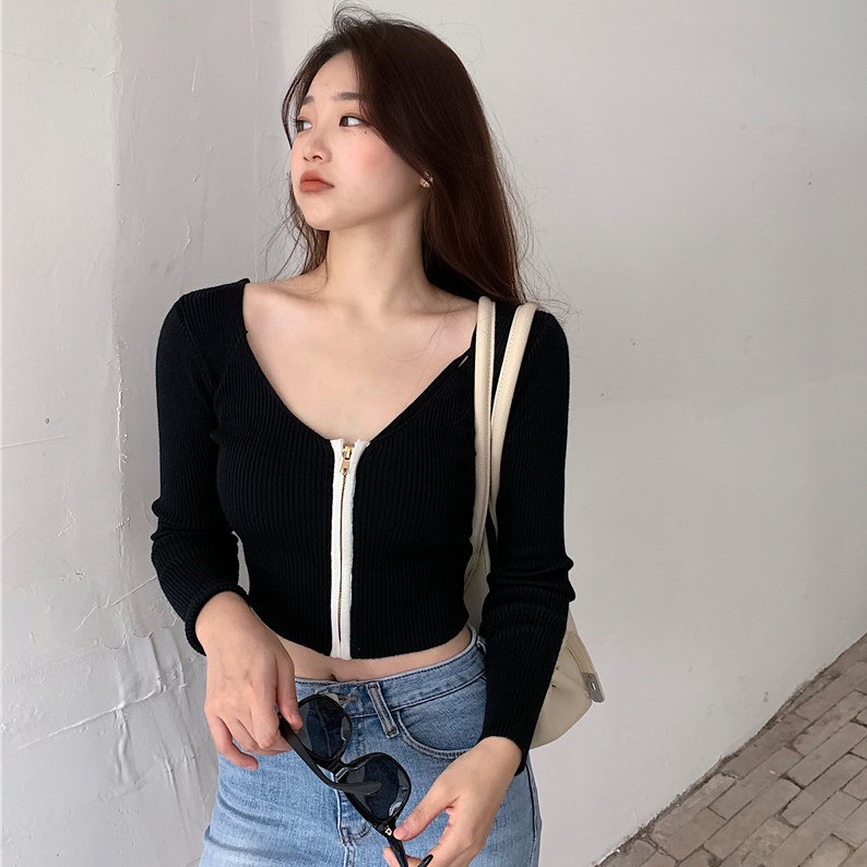 Ulzzang ( 얼짱) - ÁO THUN GÂN DÁNG ÔM DÀI TAY (CHẤT BAO HỊN)