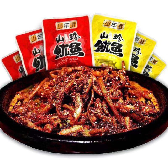 Mực cay Spicy nấm sắt tấm mực cắt lát nấu chín hải sản đồ ăn vặt ngon giá sỉ combo 20 gói | BigBuy360 - bigbuy360.vn